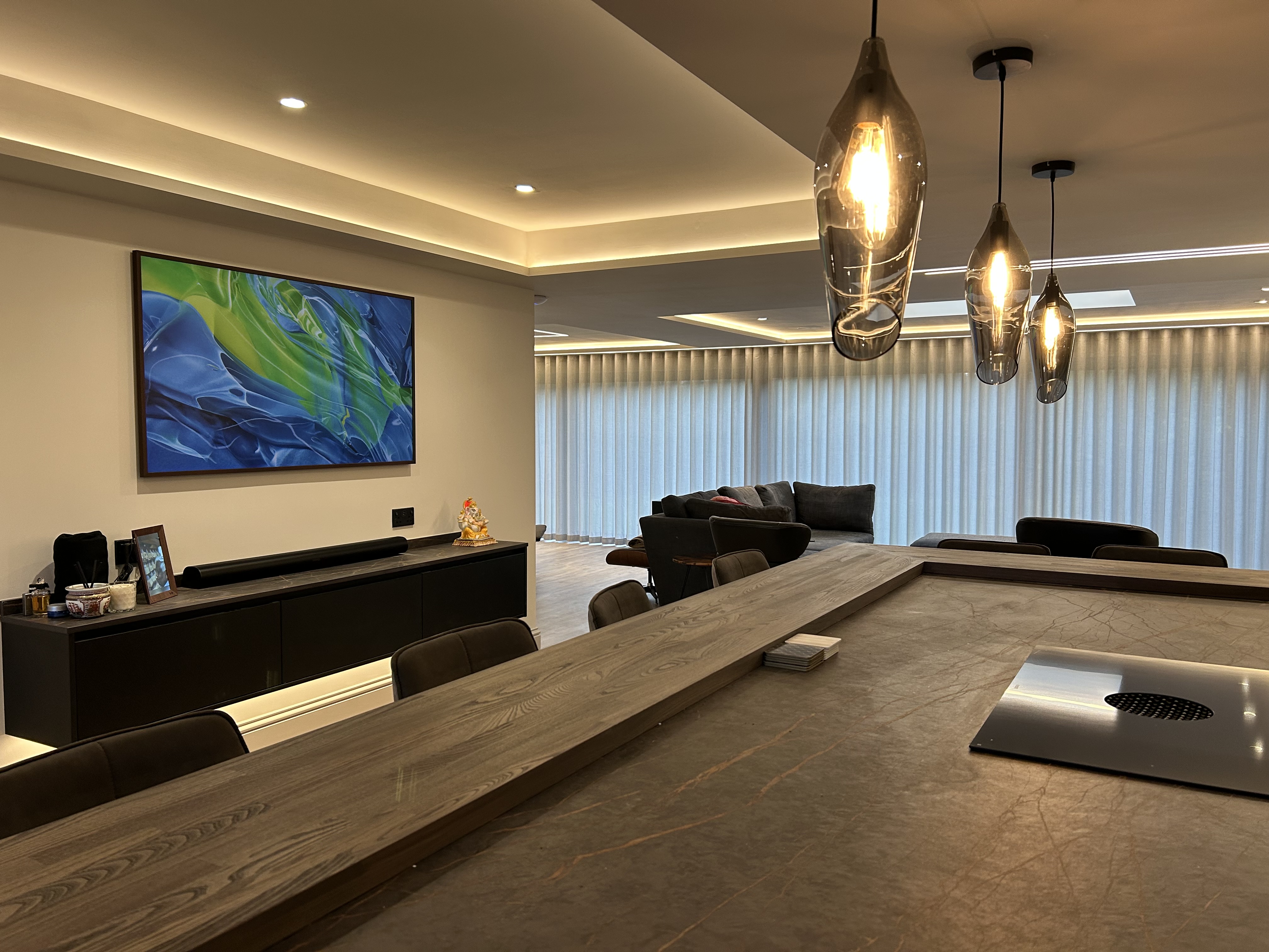 Dining and living area